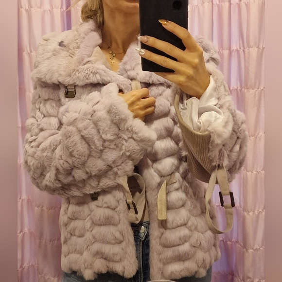 Roberto Cavalli / Just Cavalli real fur and leather jacket size 40/ medium - Picture 10 of 14